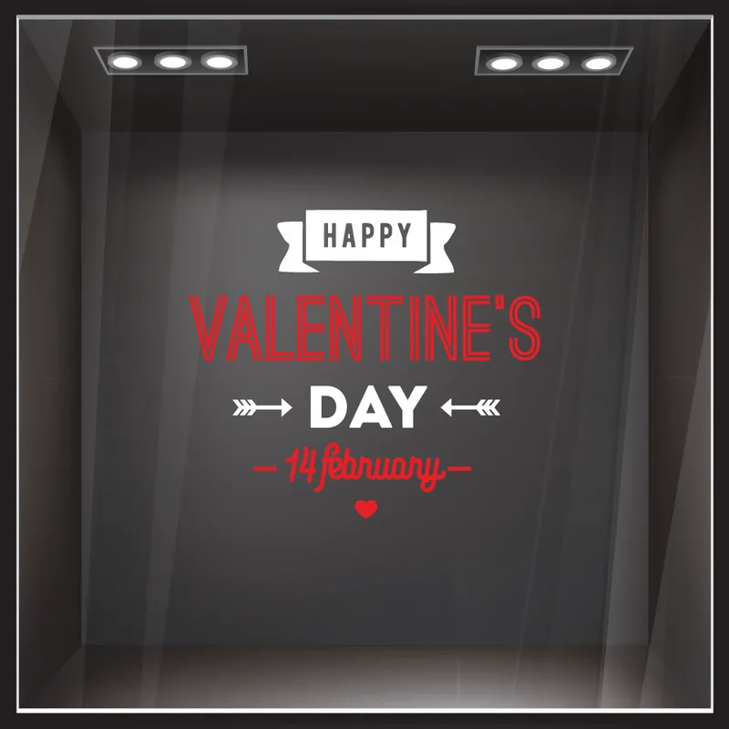 Αυτοκoλλητο Βιτρίνας HAPPY VALENTINES DAY 3