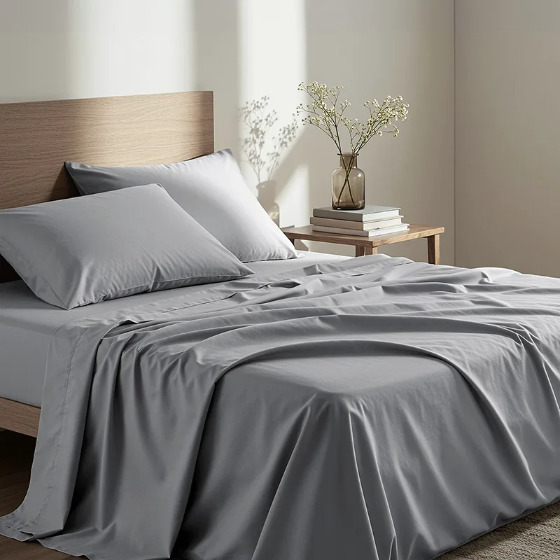 Σεντόνι Μεμονωμένο Διπλό 140X200+32 Nima Unicolors - Gray Με Λάστιχο (140x200+32)