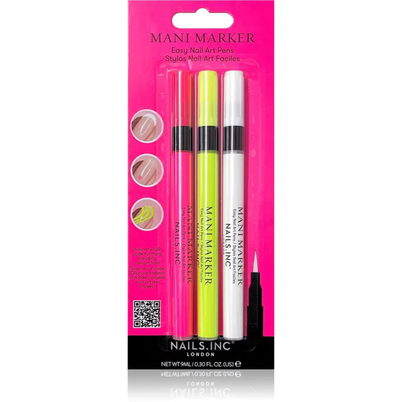 Nails Inc. Mani Marker Trio σετ μανικιούρ 3x3 ml