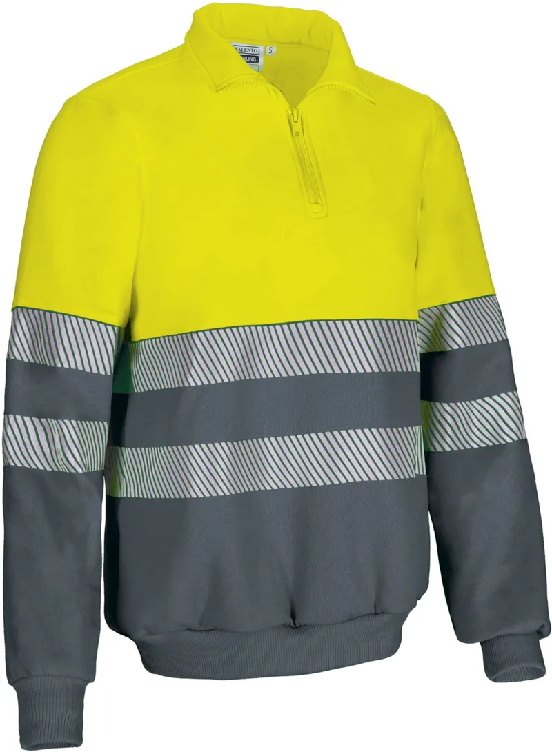 Φούτερ Hi-Vis STIRLING Valento SUVASTIAC Fluo Yellow-Cement Grey