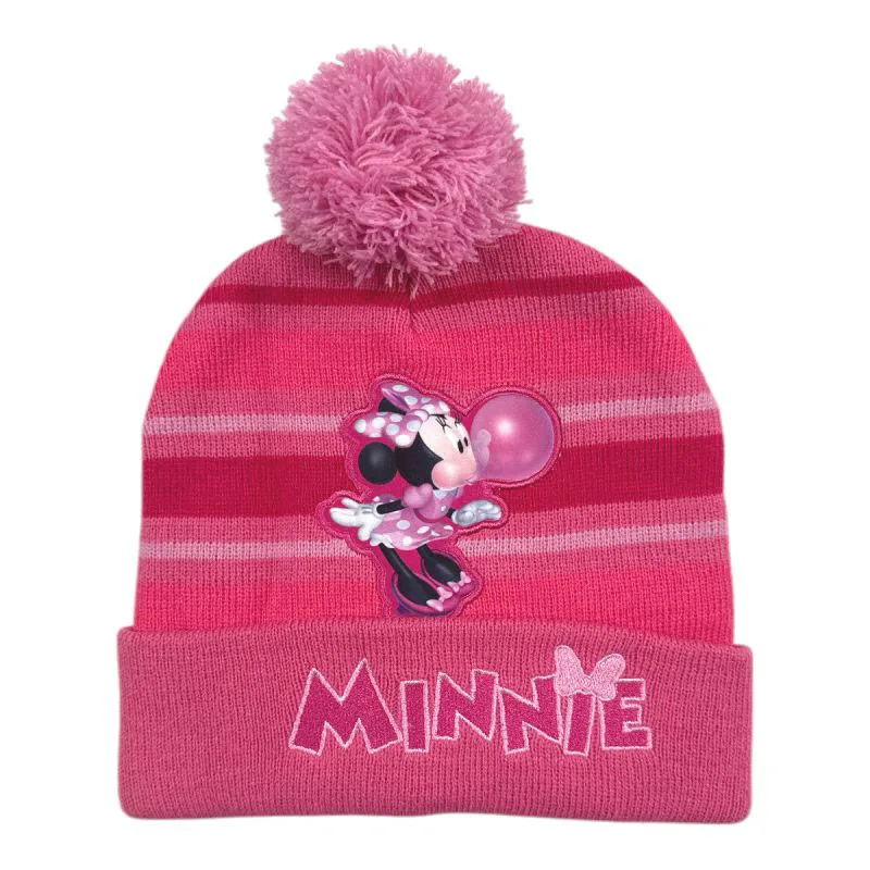 Disney Minnie Bubblegum Παιδικό Χειμερινό Σκουφάκι Ροζ