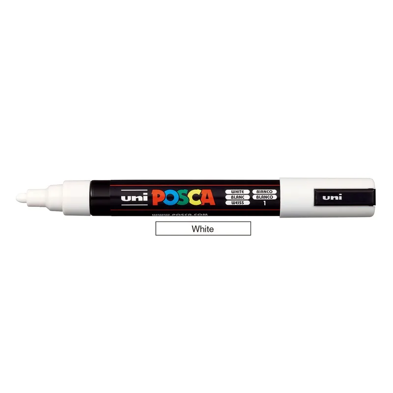 Μαρκαδόρος νερού Posca PC-5M - White