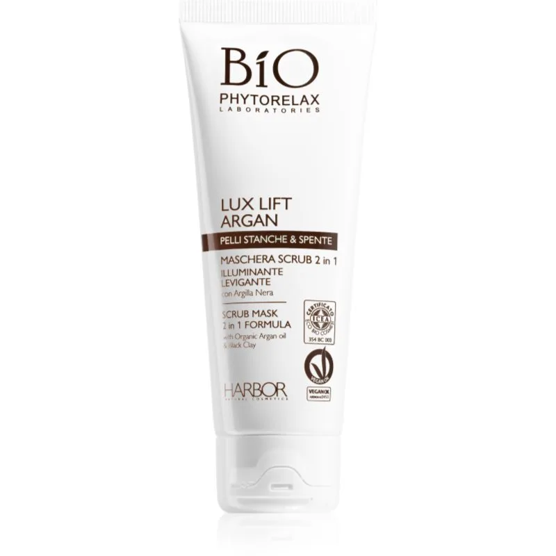 Phytorelax Laboratories Lux Lift Argan λαμπρυντική απολεπιστική μάσκα 75 ml