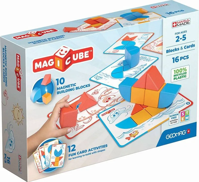 ΜΑΓΝΗΤΙΚΟ ΣΕΤ GEOMAG MAGICUBE BLOCKS AND CARDS 16 (302)