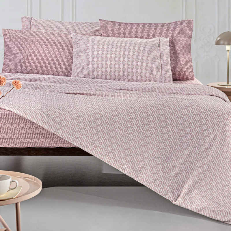 Σεντόνια Υπέρδιπλα (Σετ) 240X265 Guy Laroche Sandy Old Ροζ Χωρίς Λάστιχο (240x265)