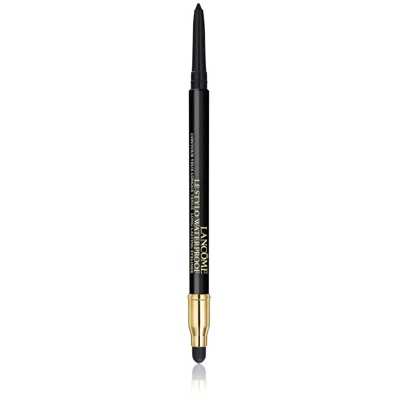 Lancôme Le Stylo Waterproof αδιάβροχο μολύβι για τα μάτια υψηλού χρωματισμού απόχρωση 02 Noir Intense 0.35 γρ
