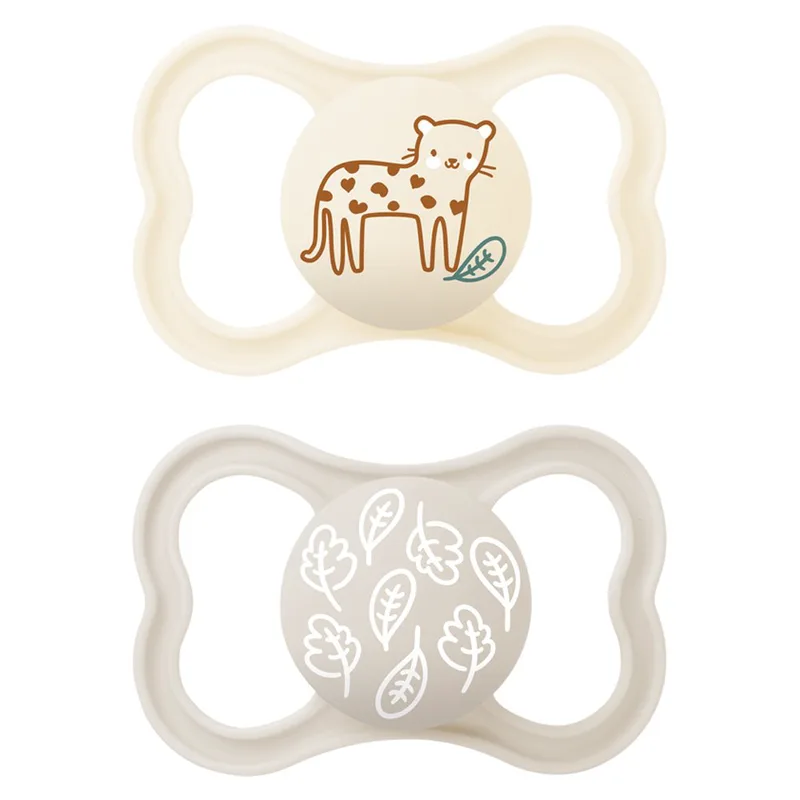 Mam Supreme Silicone Soother 16m+ Ορθοδοντική Πιπίλα Σιλικόνης που Υποστηρίζει την Υγιή Οδοντική Ανάπτυξη 2 Τεμάχια, Κωδ 295SUc - Σομόν / Γκρι