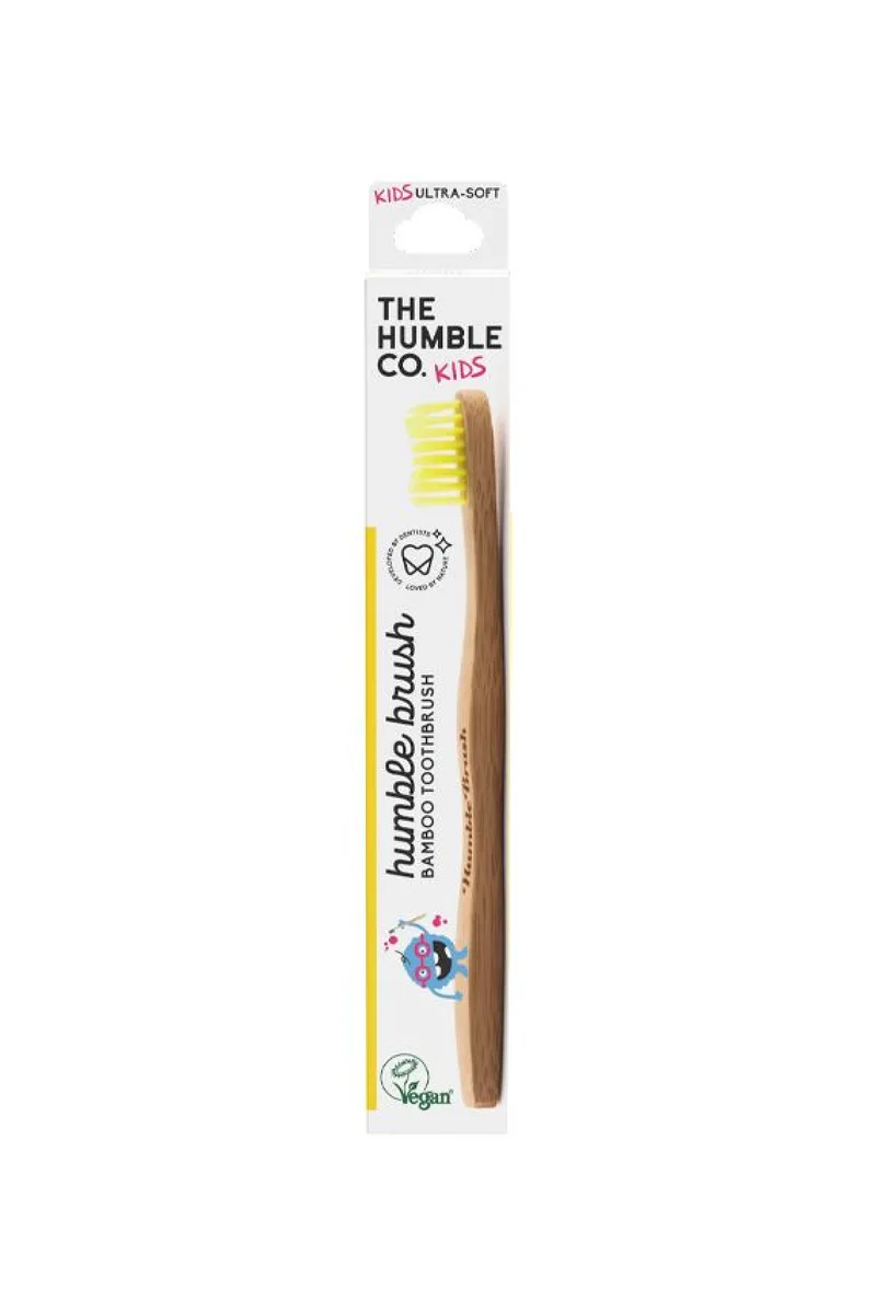 Οδοντοβουρτσα Απο Bamboo Για Παιδια The Humble Co. Κίτρινο