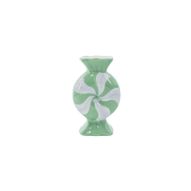 Beauty Home Βάζο “καραμέλα” – Λιλά/ Μέντα 12×6,5x20cm
