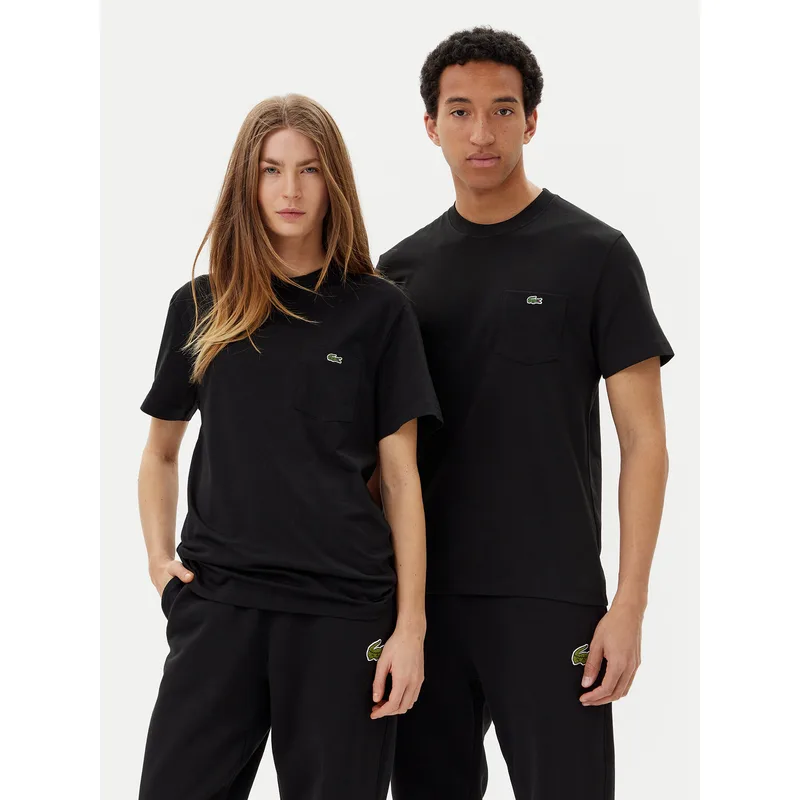 Lacoste T-Shirt TH2827 Μαύρο Regular Fit