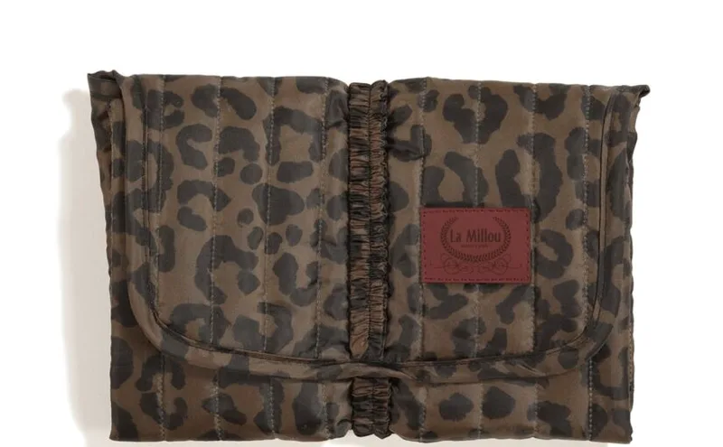 Mollet Quilted Changing Mat Nylon Leopard Choco