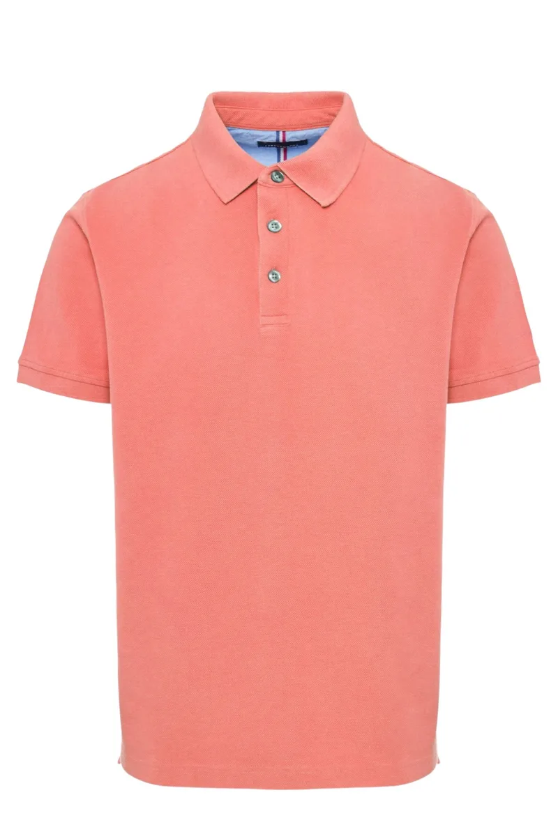 Μπλούζα Polo Funky Buddha Με Λογότυπο Στα Μανίκια FBM009-010-11-FUCHSIA PINK Ανδρικό