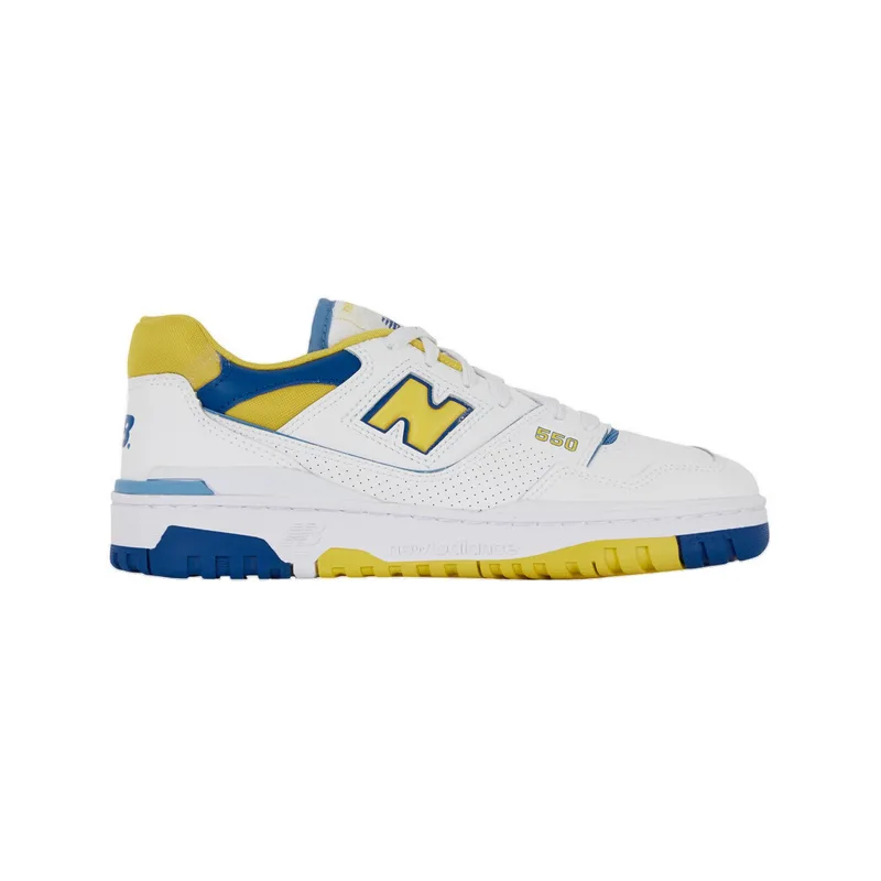 Sneakers New Balance Baskets 550 blanc avec accents jaunes