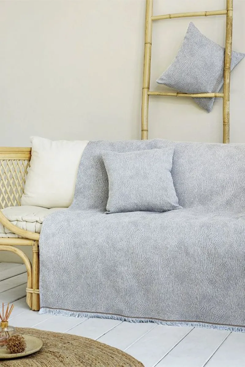 Ριχταρι Τριθεσιου Καναπε Waves Denim Nima 180x300x0cm Μονόχρωμο