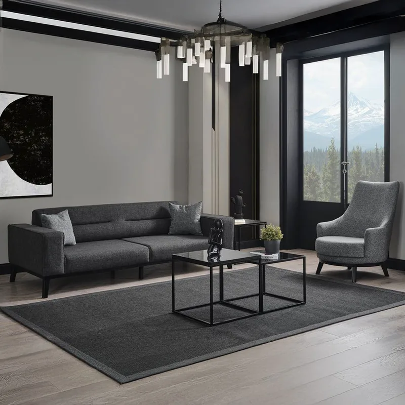 Τριθέσιος Καναπές-Κρεβάτι Bali 3 Seater - Anthracite 560Are2902 (92x74x222)