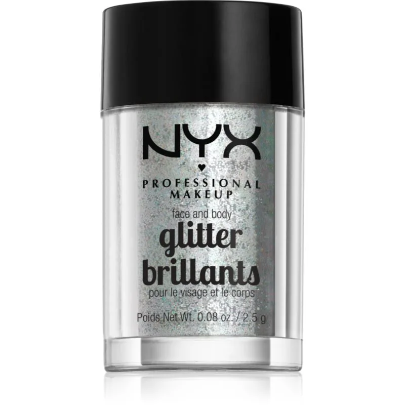 NYX Professional Makeup Face & Body Glitter Brillants Γκλίτερ για το σώμα και το πρόσωπο απόχρωση 07 Ice 2.5 γρ