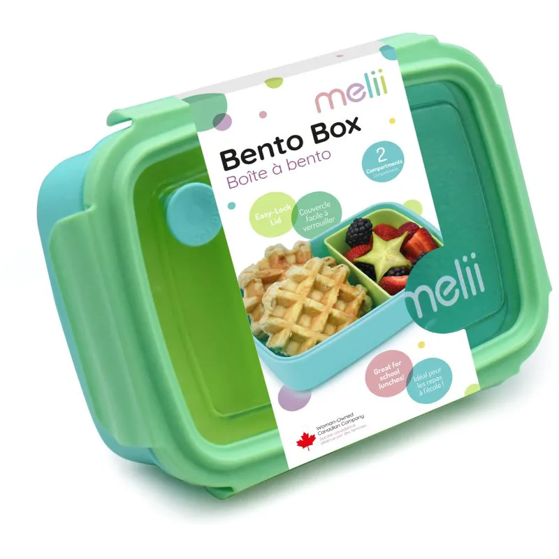 Melii Bento Box τάπερ για σνακ Blue, Mint, Lime 880 ml