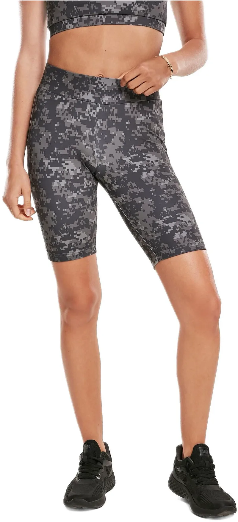 Ladies High Waist Camo Tech Cycle Shorts Urban Classics TB3423-02680 dark digital camo