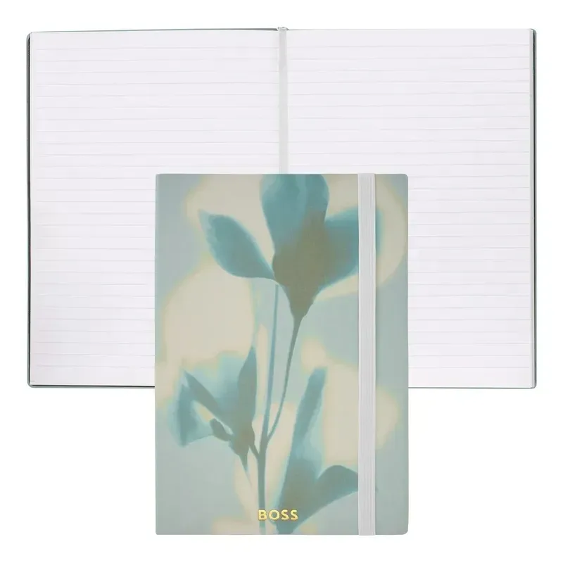 Σημειωματάριο Hugo Boss Holographic Flower Light Green Lined HNH623TL HNH623TL