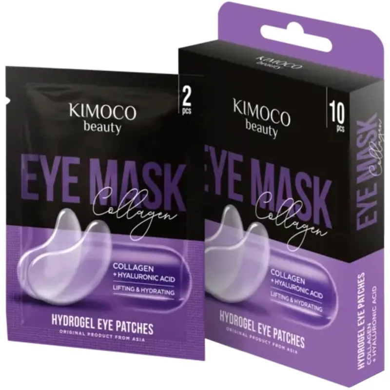 Kimoco Lifting & Hydrating Collagen & Hyaluronic Acid Eye Mask Μάσκα Ματιών για Ανόρθωση & Ενυδάτωση με Κολλαγόνο & Υαλουρονικό Οξύ 10 Τεμάχια