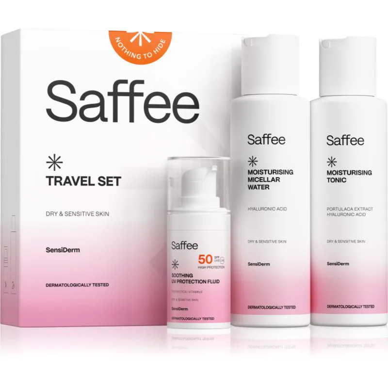 Saffee SensiDerm Travel Set ταξιδιωτικό σετ για ξηρή και ευαίσθητη επιδερμίδα