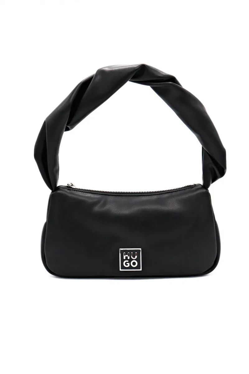 HUGO ΤΣΑΝΤΑ ΩΜΟΥ MEL HOBO-TW LOGO ΜΕΤΑΛΛΙΚΟ ΜΑΥΡΟ