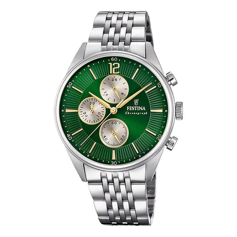 FESTINA Chronograph Silver Stainless Steel Bracelet F20285/9