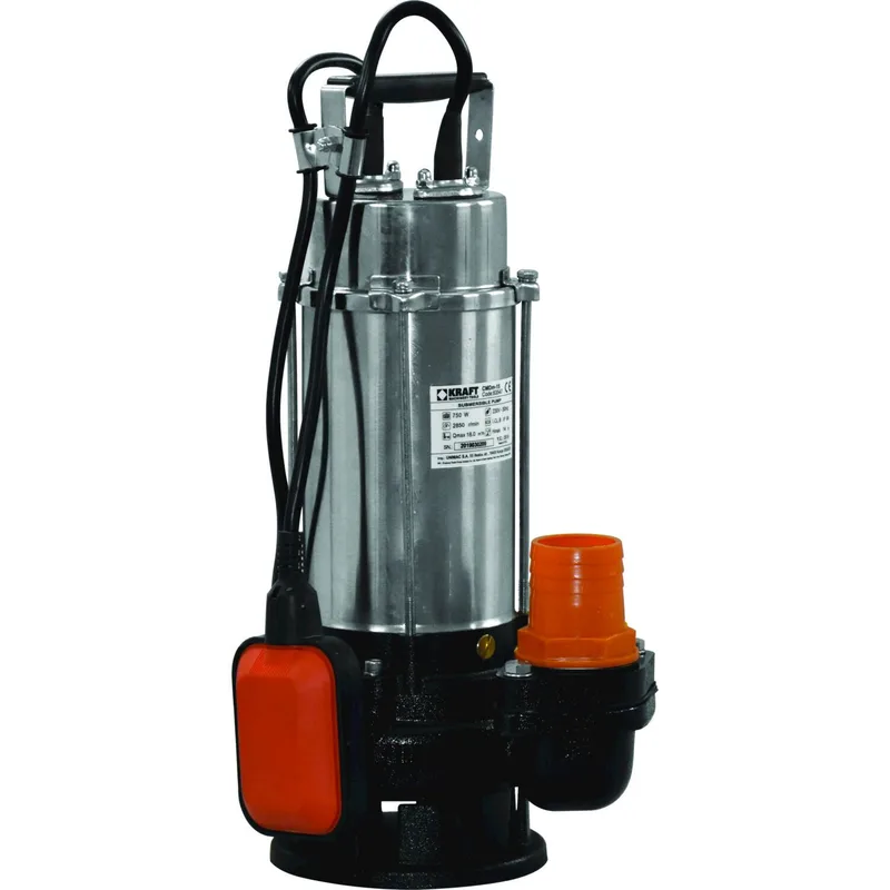 Υποβρύχια Αντλία Ακαθάρτων Υδάτων Inox 750W KRAFT 63547