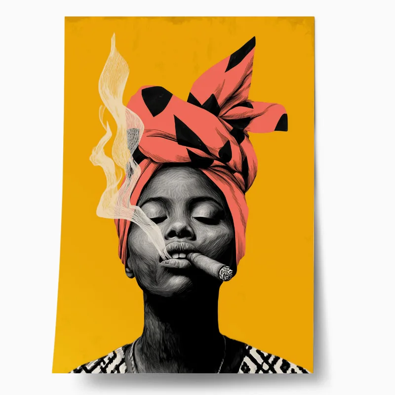Poster AFROCENTRIC WOMAN SMOKING