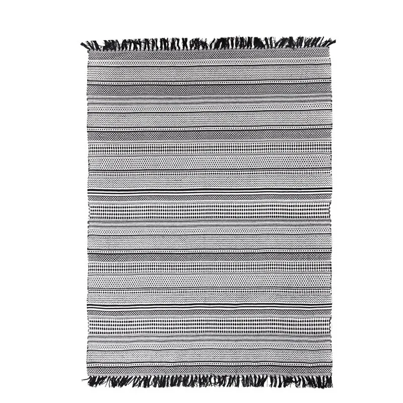 Χαλί Σαλονιού All Season Royal Carpet Urban Cotton Kilim 160x230 - Samaira Black/White (160x230)