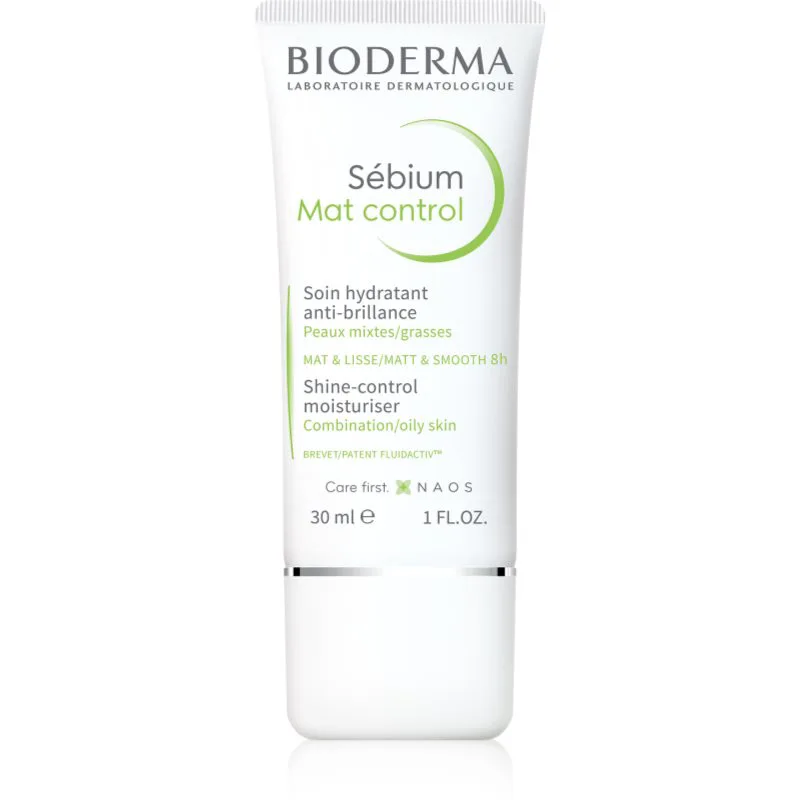 Bioderma Sébium Mat Control ελαφριά ενυδατική κρέμα κατά της γυαλάδας της επιδερμίδας με διερυμένους πόρους 30 ml