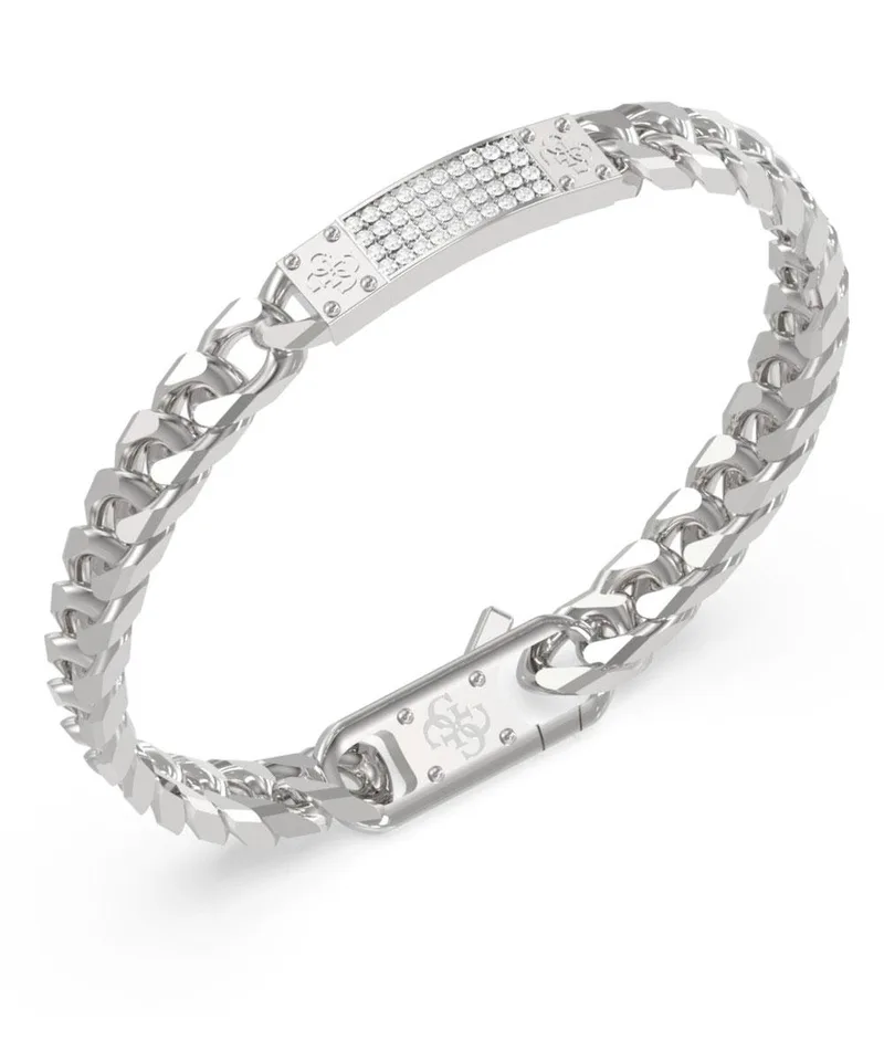 GUESS STEEL Βραχιόλι από Ανοξείδωτο ατσάλι Silver JUMB06031JWSTL