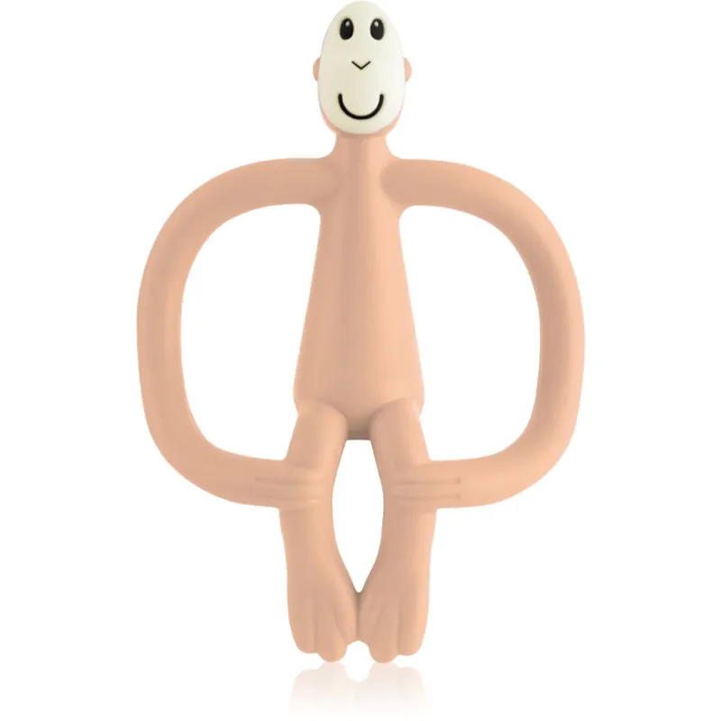 Matchstick Monkey Teething Toy and Gel Applicator μασητικό με βούρτσα 2 σε1 Peach Salmon 1 τμχ