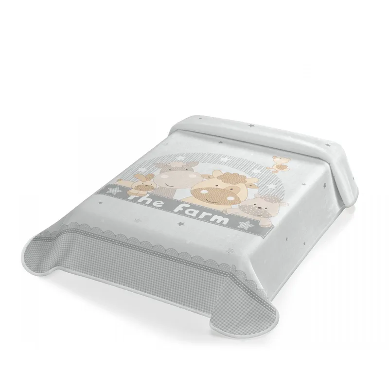 Κουβερτα Ισπανιας Κουνιας110X140 Belpla Ster 664 Grey