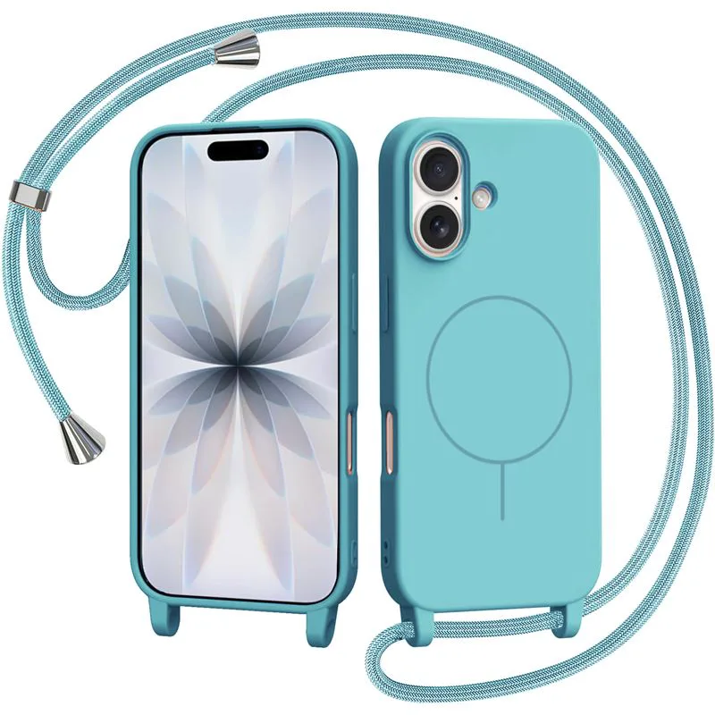 Θήκη Orso Soft Κορδόνι Magsafe Alaskan Blue iPhone 16