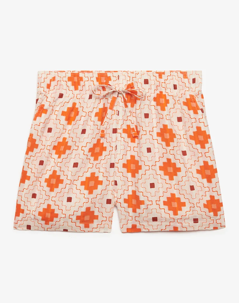 SUPERDRY D4 OVIN COTTON PRINTED BEACH SHORT ΣΟΡΤΣ ΓΥΝΑΙΚΕΙΟ W7110497A-K8J Multi