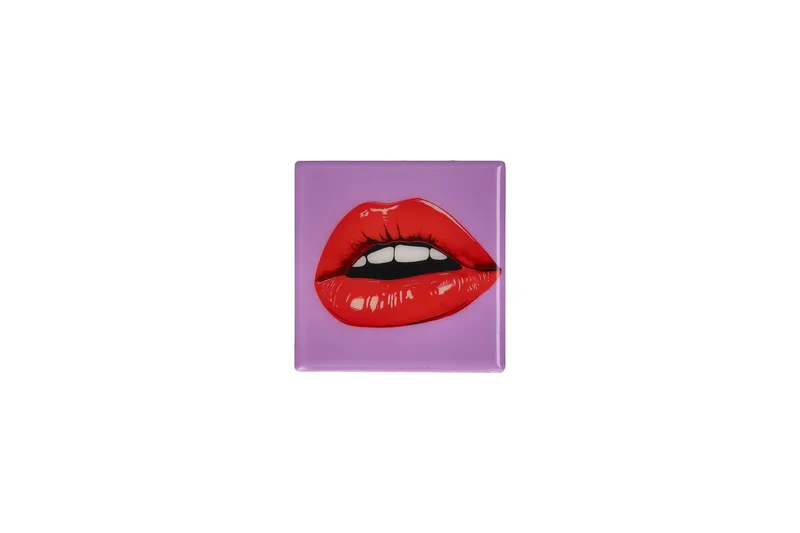 Love Tiles, coaster, Motive: lips, purple