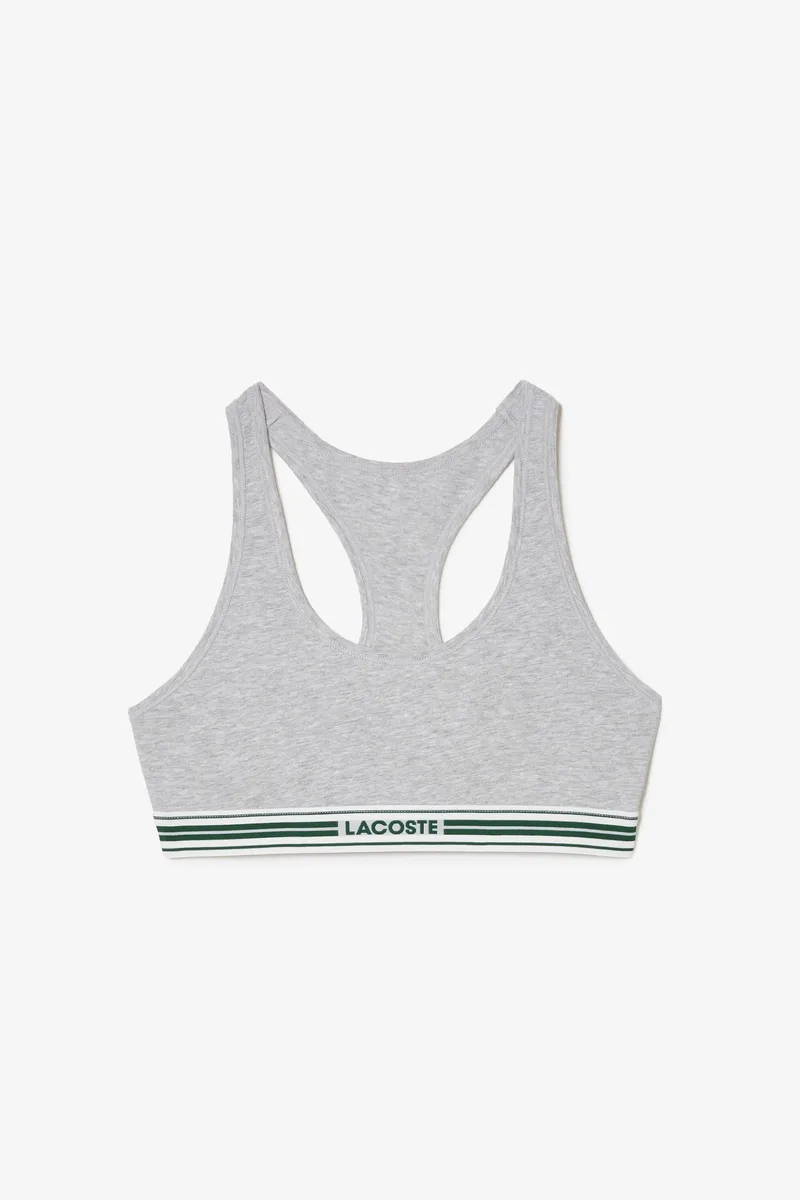 Lacoste γυναικείο εσώρουχο bralette με λογότυπο - IF8179-00 Γκρι