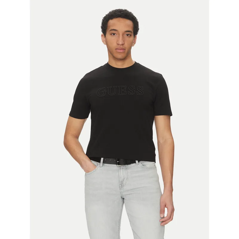 Guess T-Shirt Z2YI11 J1314 Μαύρο Regular Fit