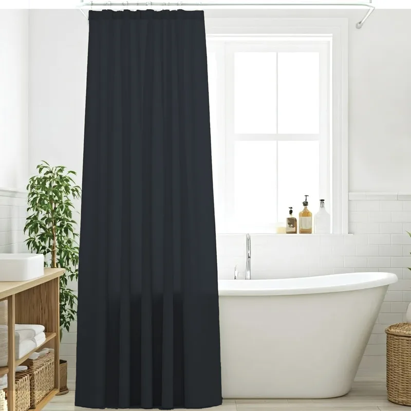 Κουρτίνα Μπάνιου 200x180 Με Κρίκους Das Home 0809 Graphite 200x180