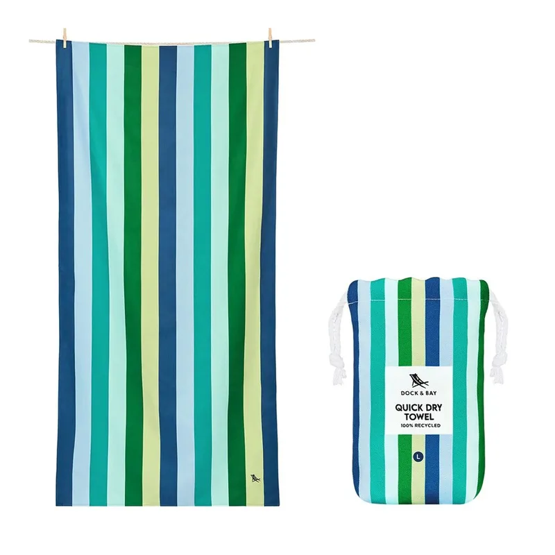 Dock & Bay Quick Dry Beach Towel - Cool Lagoon L (160cm x 90cm)