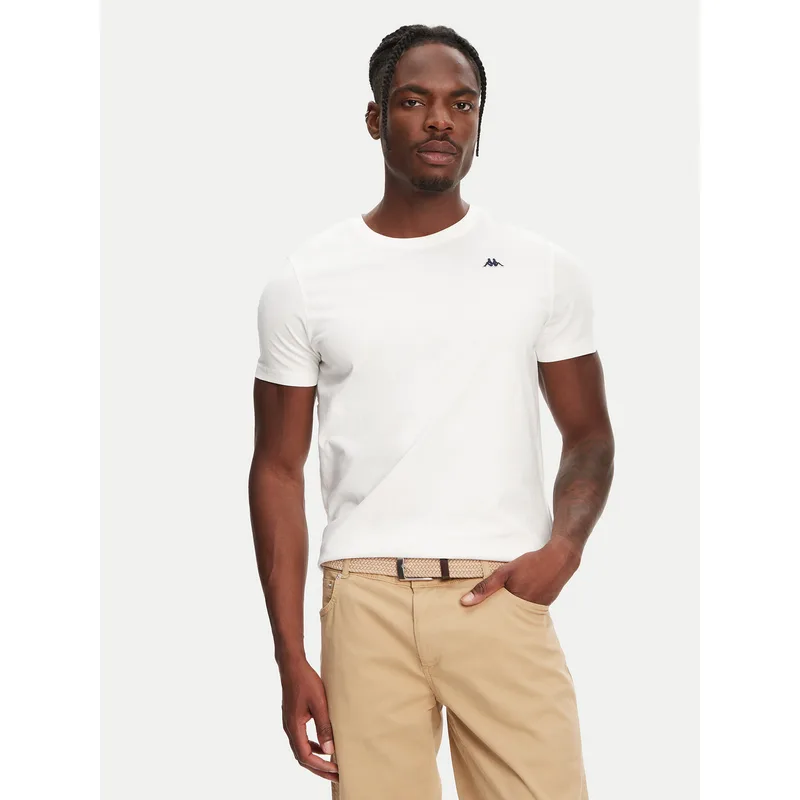Robe di Kappa T-Shirt Luc 611187W Λευκό Regular Fit