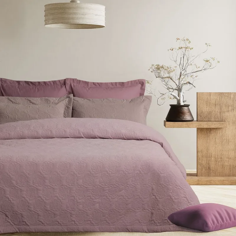 ΚΟΥΒΕΡΛΙ KING SIZE DAS HOME HAPPY 0289 LILAC (240X250CM)