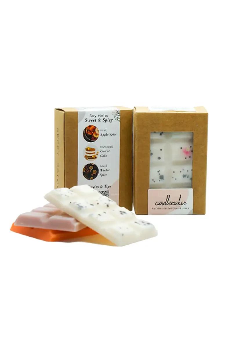 Soy Melts Φυτικα Αρωματικα Sweet & Spicy Σετ Των 3 Μονόχρωμο CANDLEMAKER