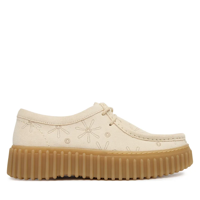 Κλειστά παπούτσια Clarks Torhill Bee 26186297 Εκρού