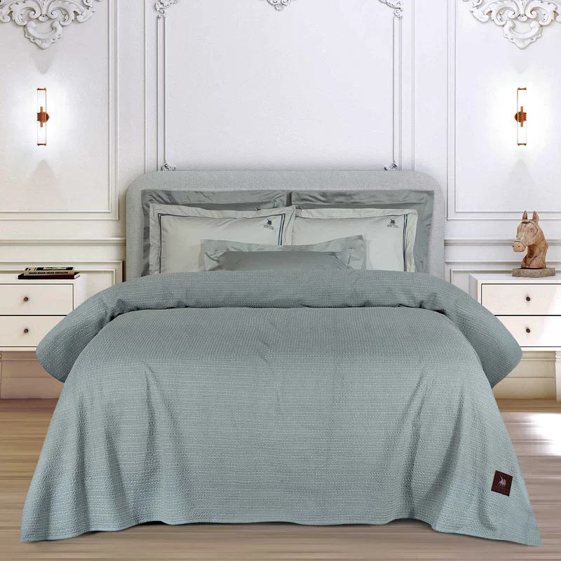 Κουβέρτα Πικέ Βαμβακερή Υπέρδιπλη 220x240εκ. Essential 4457 Grey Greenwich Polo Club (Ύφασμα: Βαμβάκι 100%, Χρώμα: Γκρι, Μέγεθος: Υπέρδιπλα) - Greenwich Polo Club - 220577204457