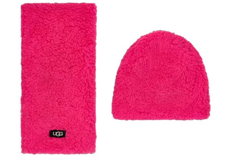 Σκούφος Ugg Sherpa Set Με Κασκόλ 20985-NOPK Unisex Παιδικό