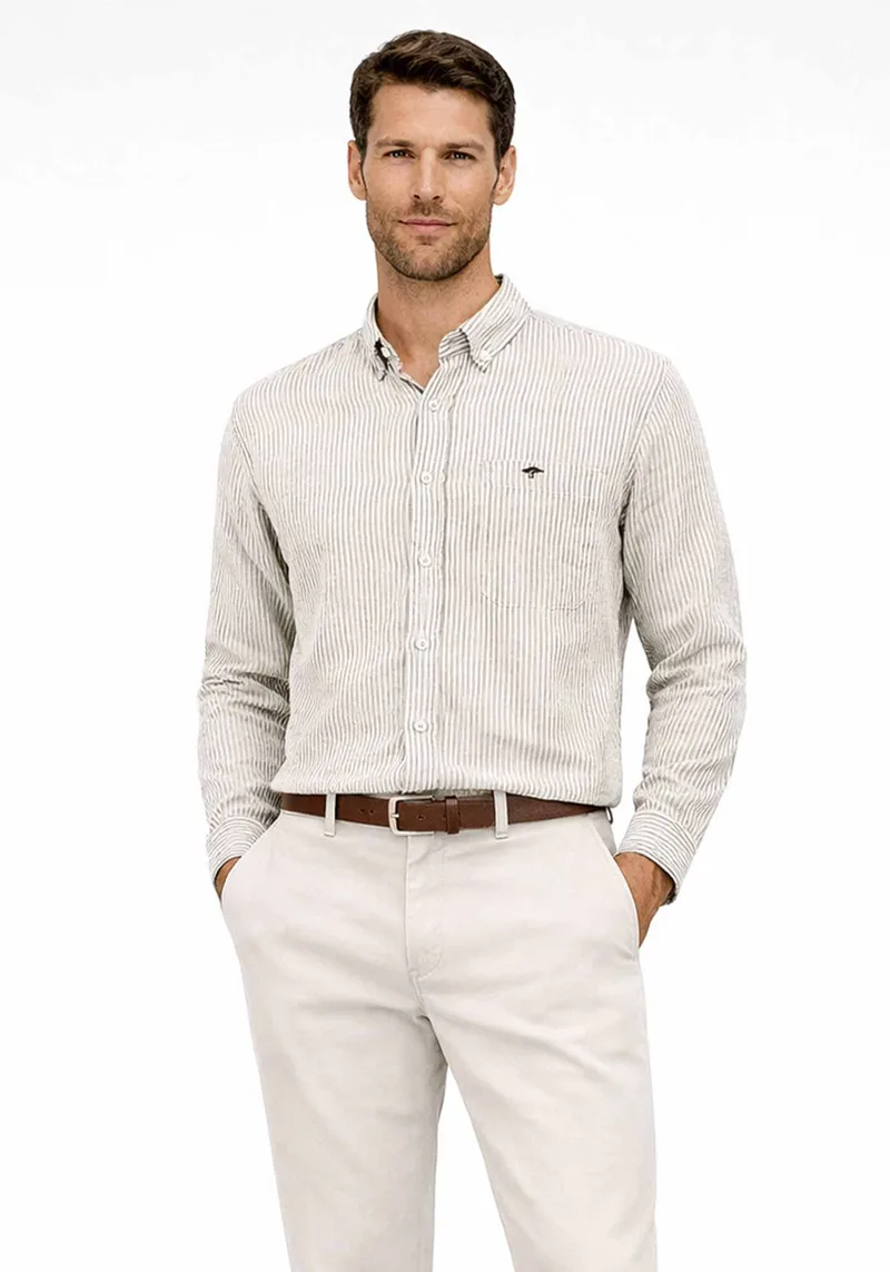 Fynch Hatton Πουκάμισο Soft Oxford - 1613 6020 719 Dark Khaki