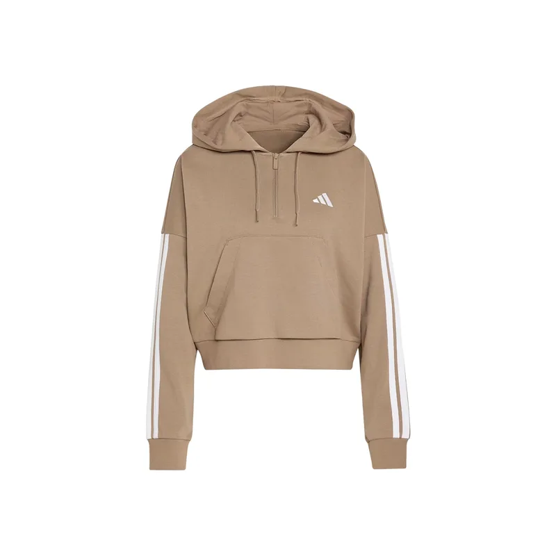 Essentials 3-Stripes French Terry Quarter-Zip Hoodie