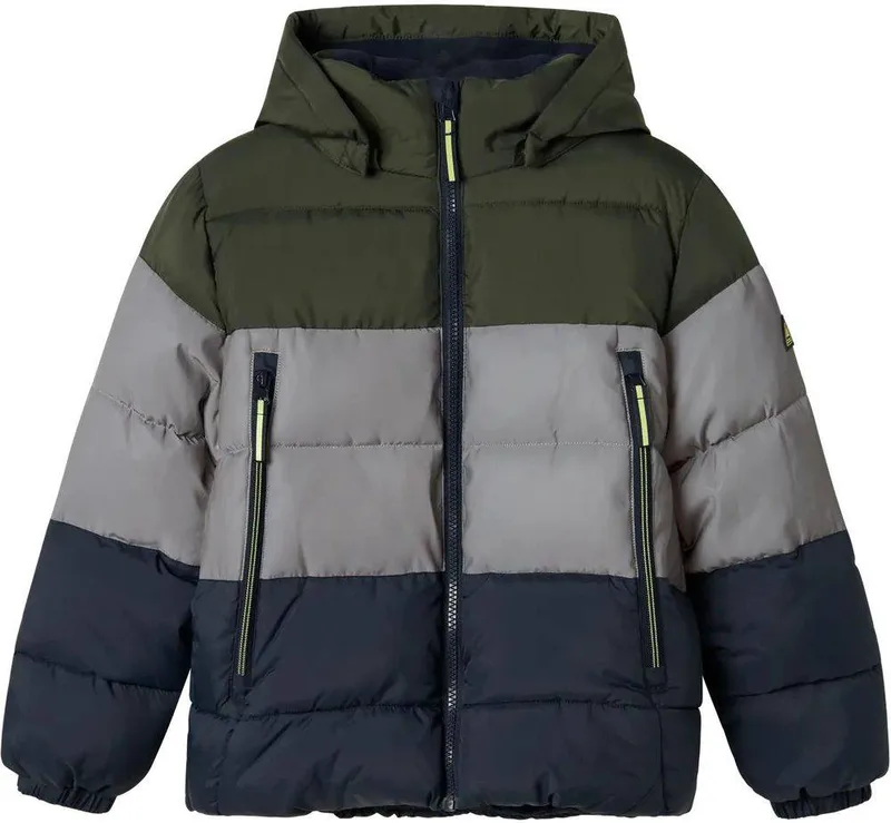 ΜΠΟΥΦΑΝ NAME IT NKMMONTEL PUFFER 13243951 ΠΡΑΣΙΝΟ/ΓΚΡΙ (152CM)-(12 ΕΤΩΝ)